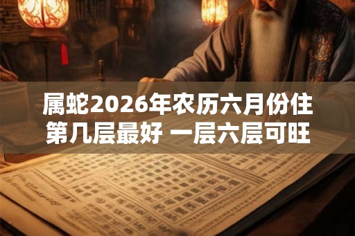 属蛇2026年农历六月份住第几层最好 一层六层可旺运势