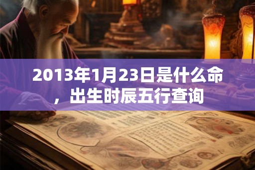 2013年1月23日是什么命，出生时辰五行查询