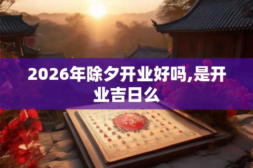 2026年除夕开业好吗,是开业吉日么