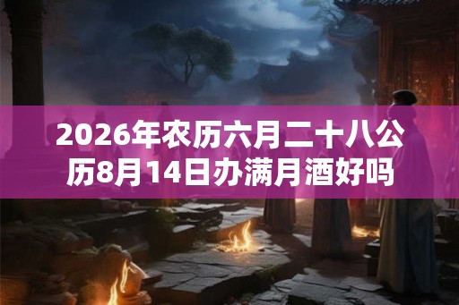 2026年农历六月二十八公历8月14日办满月酒好吗