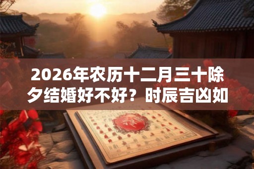 2026年农历十二月三十除夕结婚好不好？时辰吉凶如何？