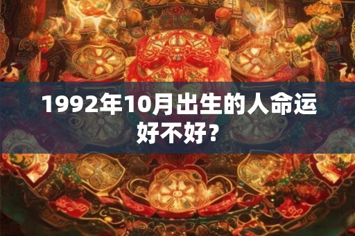 1992年10月出生的人命运好不好？