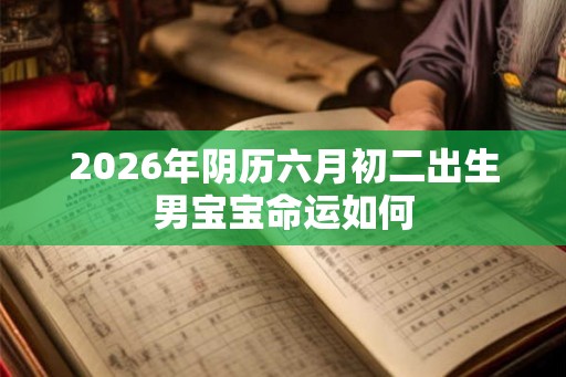 2026年阴历六月初二出生男宝宝命运如何