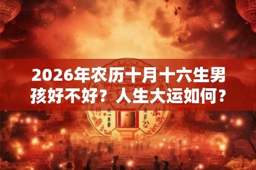 2026年农历十月十六生男孩好不好？人生大运如何？