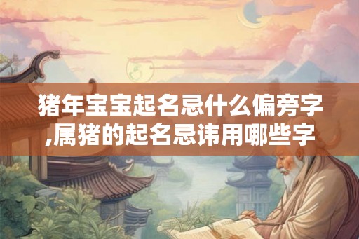 猪年宝宝起名忌什么偏旁字,属猪的起名忌讳用哪些字