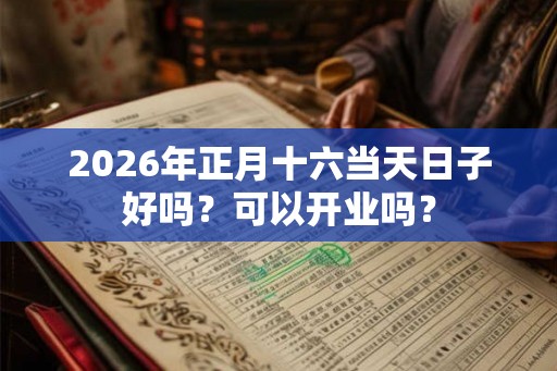 2026年正月十六当天日子好吗？可以开业吗？