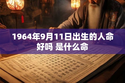 1964年9月11日出生的人命好吗 是什么命