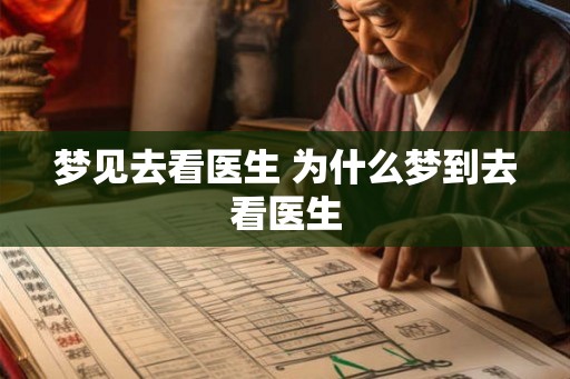梦见去看医生 为什么梦到去看医生