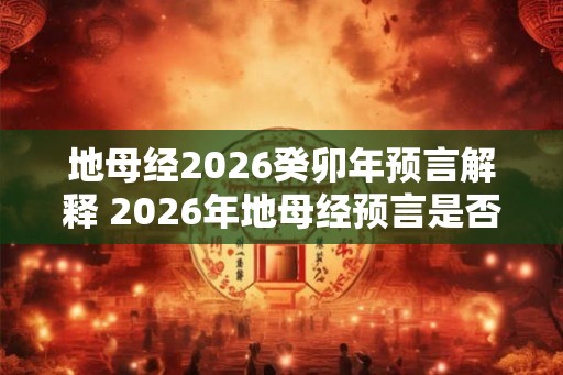 地母经2026癸卯年预言解释 2026年地母经预言是否实现 地母经2026癸卯年预言解释 2026年地母经预言是否实现