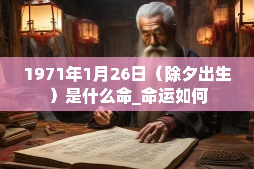 1971年1月26日（除夕出生）是什么命_命运如何