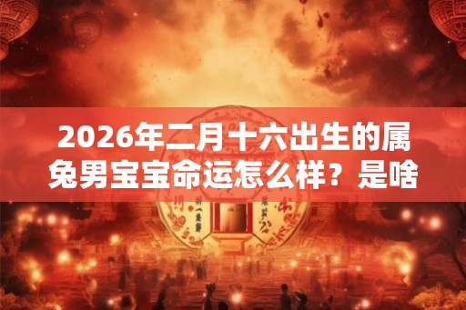 2026年二月十六出生的属兔男宝宝命运怎么样？是啥命