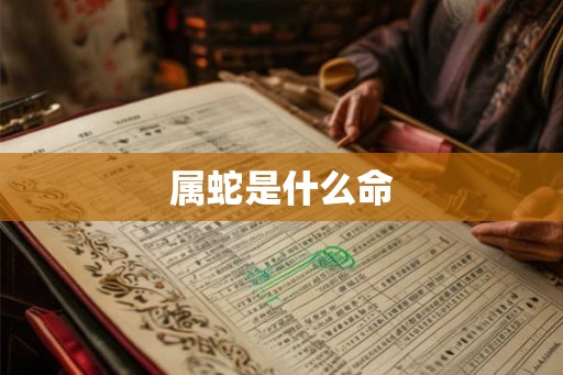 属蛇是什么命