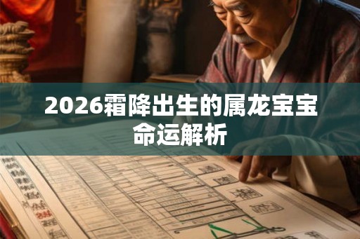 2026霜降出生的属龙宝宝命运解析