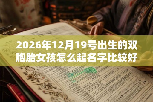 2026年12月19号出生的双胞胎女孩怎么起名字比较好，五行属什么？