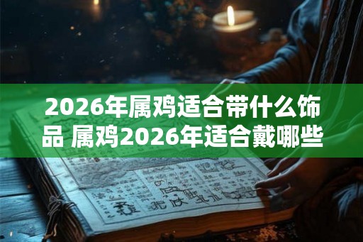 2026年属鸡适合带什么饰品 属鸡2026年适合戴哪些饰品