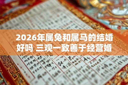 2026年属兔和属马的结婚好吗 三观一致善于经营婚姻