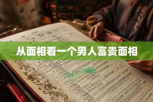 从面相看一个男人富贵面相
