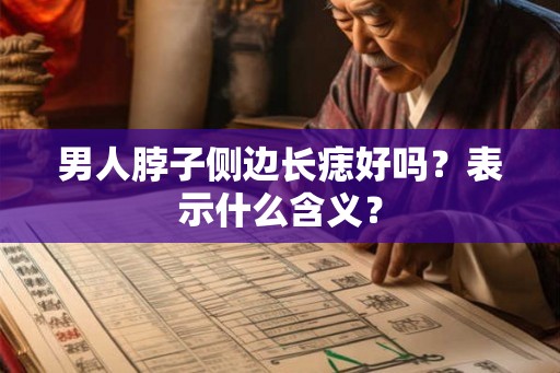 男人脖子侧边长痣好吗？表示什么含义？