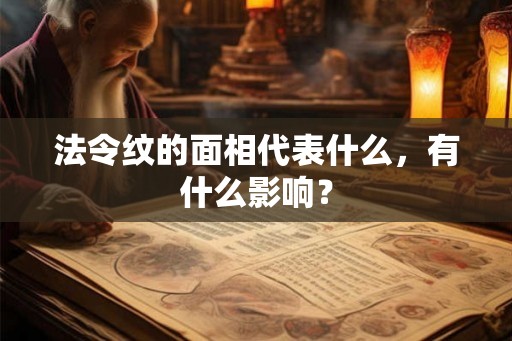法令纹的面相代表什么，有什么影响？