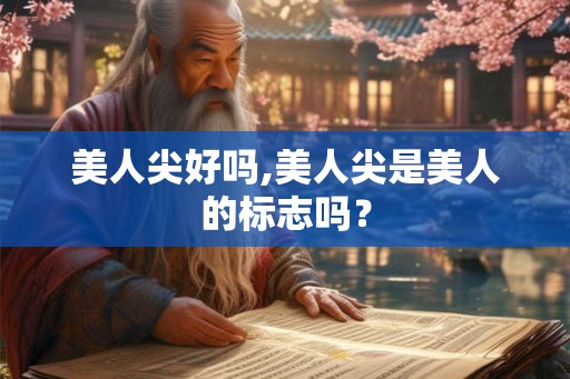 美人尖好吗,美人尖是美人的标志吗？