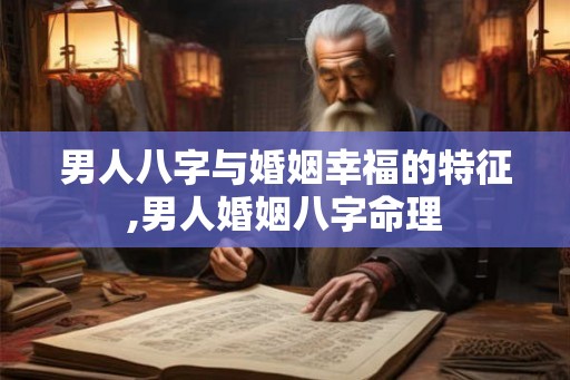 男人八字与婚姻幸福的特征,男人婚姻八字命理