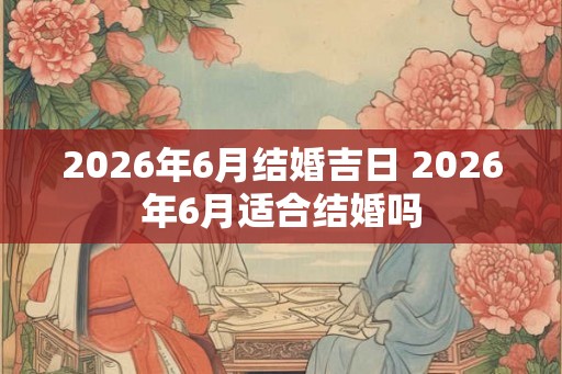 2026年6月结婚吉日 2026年6月适合结婚吗