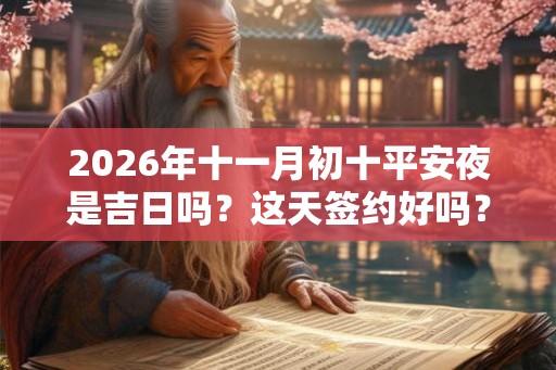 2026年十一月初十平安夜是吉日吗？这天签约好吗？