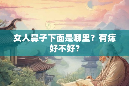 女人鼻子下面是哪里？有痣好不好？