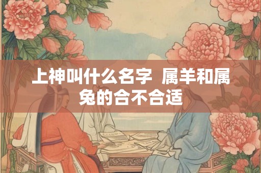 上神叫什么名字  属羊和属兔的合不合适