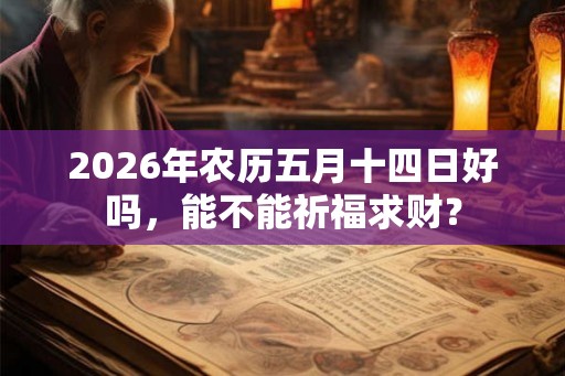 2026年农历五月十四日好吗，能不能祈福求财？