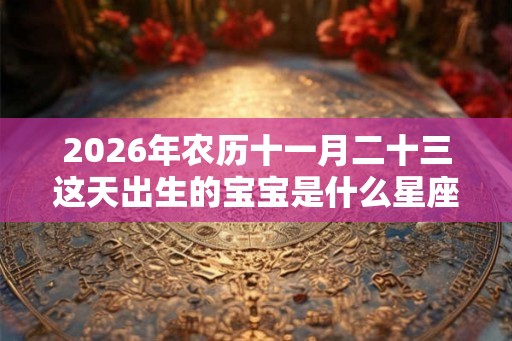 2026年农历十一月二十三这天出生的宝宝是什么星座
