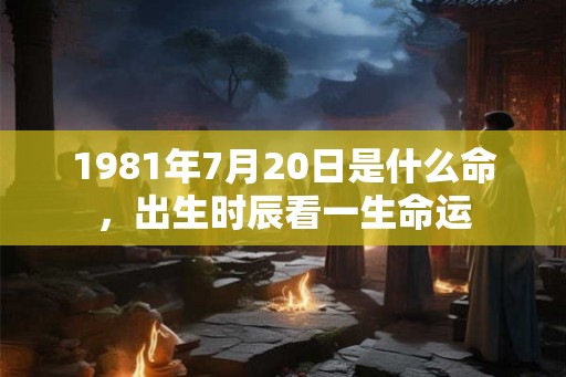 1981年7月20日是什么命，出生时辰看一生命运