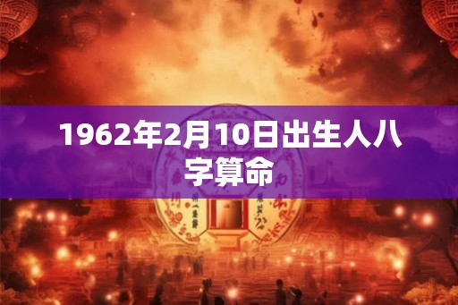 1962年2月10日出生人八字算命 1962年2月10日出生人八字算命