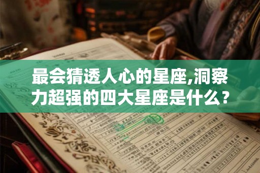 最会猜透人心的星座,洞察力超强的四大星座是什么? 最会猜透人心的星座,洞察力超强的四大星座是什么?