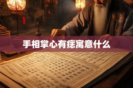 手相掌心有痣寓意什么