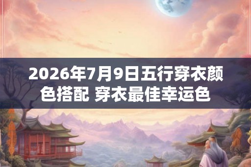 2026年7月9日五行穿衣颜色搭配 穿衣最佳幸运色 2026年7月9日五行穿衣颜色搭配 穿衣最佳幸运色