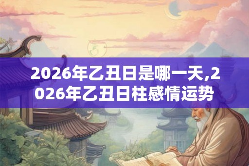 2026年乙丑日是哪一天,2026年乙丑日柱感情运势