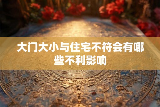 大门大小与住宅不符会有哪些不利影响