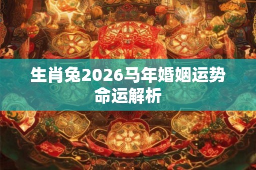 生肖兔2026马年婚姻运势命运解析