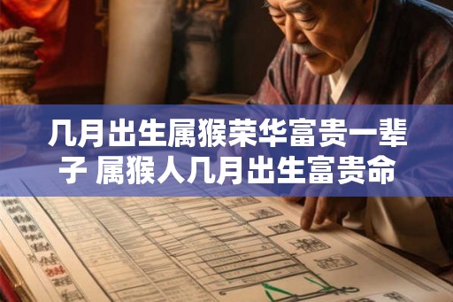 几月出生属猴荣华富贵一辈子 属猴人几月出生富贵命