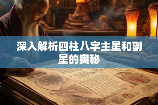 深入解析四柱八字主星和副星的奥秘