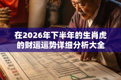 在2026年下半年的生肖虎的财运运势详细分析大全