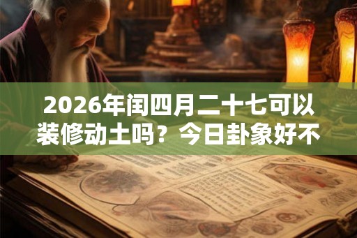 2026年闰四月二十七可以装修动土吗？今日卦象好不好？