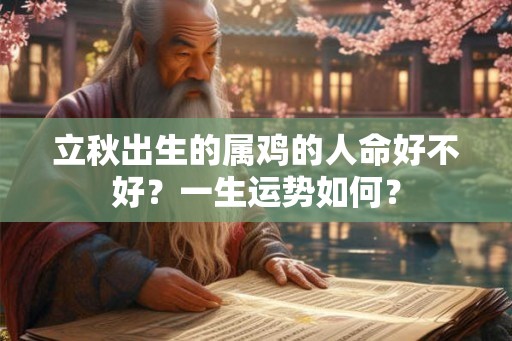 立秋出生的属鸡的人命好不好？一生运势如何？
