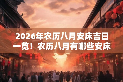 2026年农历八月安床吉日一览！农历八月有哪些安床吉日？