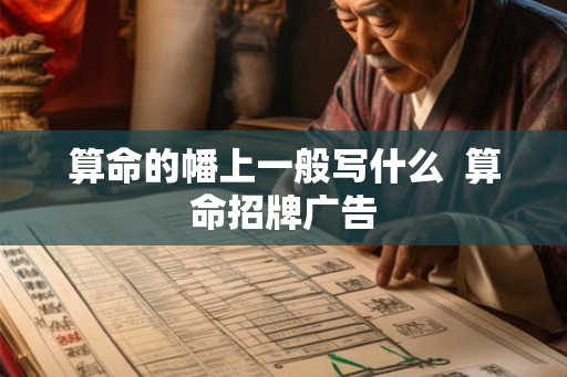 算命的幡上一般写什么  算命招牌广告