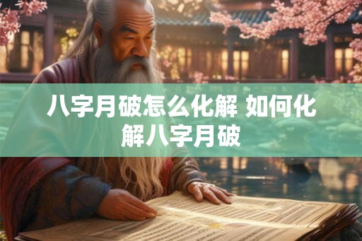 八字月破怎么化解 如何化解八字月破