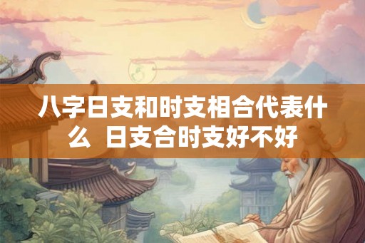 八字日支和时支相合代表什么  日支合时支好不好