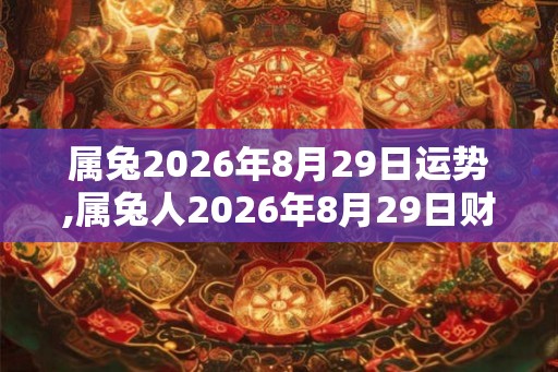 属兔2026年8月29日运势,属兔人2026年8月29日财运,生肖兔2026年8月29日运势