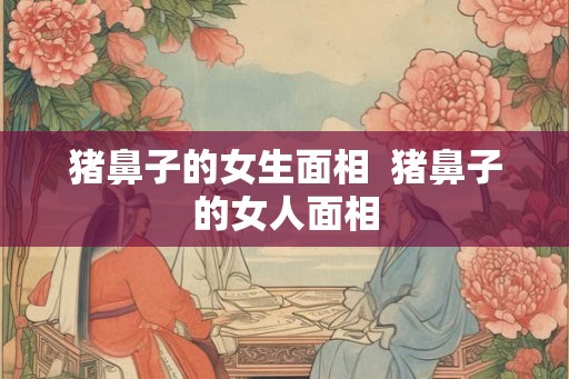 猪鼻子的女生面相 猪鼻子的女人面相 猪鼻子的女生面相 猪鼻子的女人面相